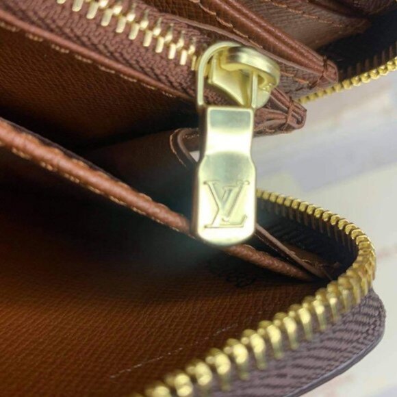Zip Around Brown Monogram Zippy Wallet - Picture 6 of 7